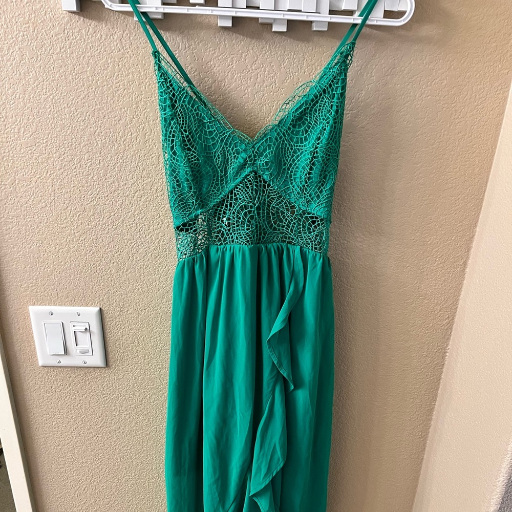 Forest Green flow Dress New without tags S